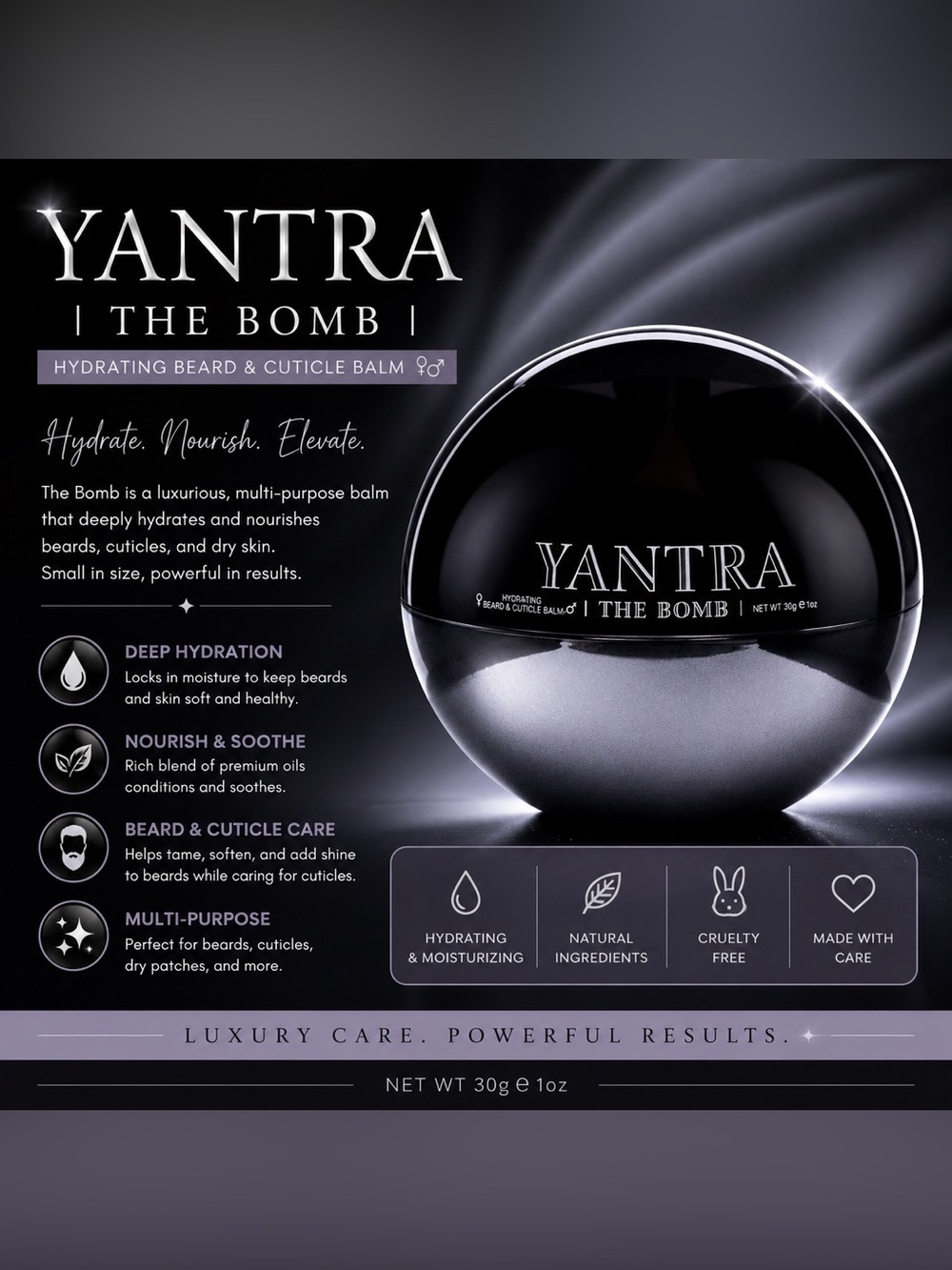 ✨ YANTRA “The Bomb” Hydrating Beard & Cuticle Balm ✨